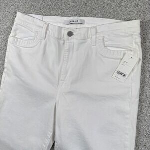 NEW J Brand Ruby High-Rise Crop Cigarette Jeans Women 32 White